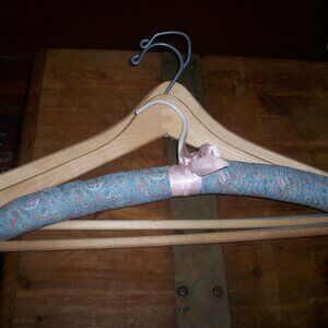Vintage Lot of Three Wooden Hangers Pants Trousers Slacks Suit Coat Locking Bar